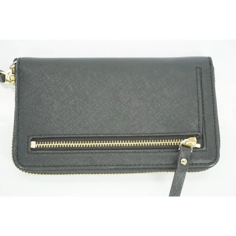 kate spade new york black Leather Cobble Hill Lacey Continental Zip Wallet $148